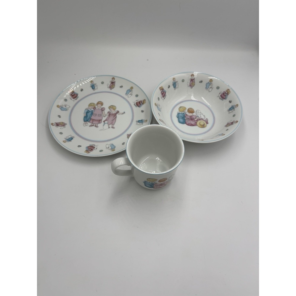 Baby Dior (Christian Dior) 'Les Enfants' Fine China Plate Bowl And Mug Set Of 3 - Picture 3 of 10